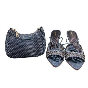 ALDO Jessamine Rhinestone Tie-Up Dress Sandals w/ Matching Purse|SIZE 10 Women’s